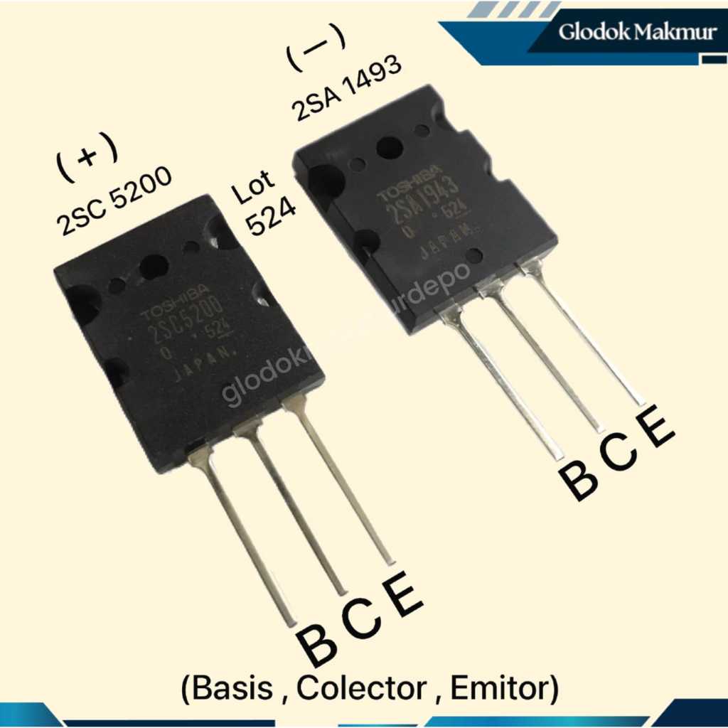 TR FINAL POWER TOSHIBA 2SC 5200 - 2SA 1493 LOT 524