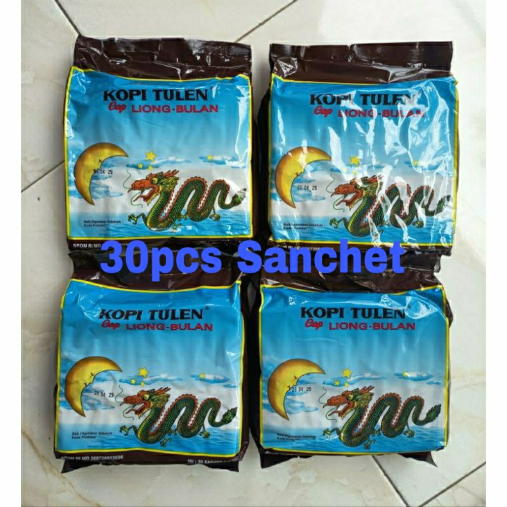 

1Pak Kopi Cap Liong Bulan Tanpa Gula 8g ( isi 30pcs Sanchet )