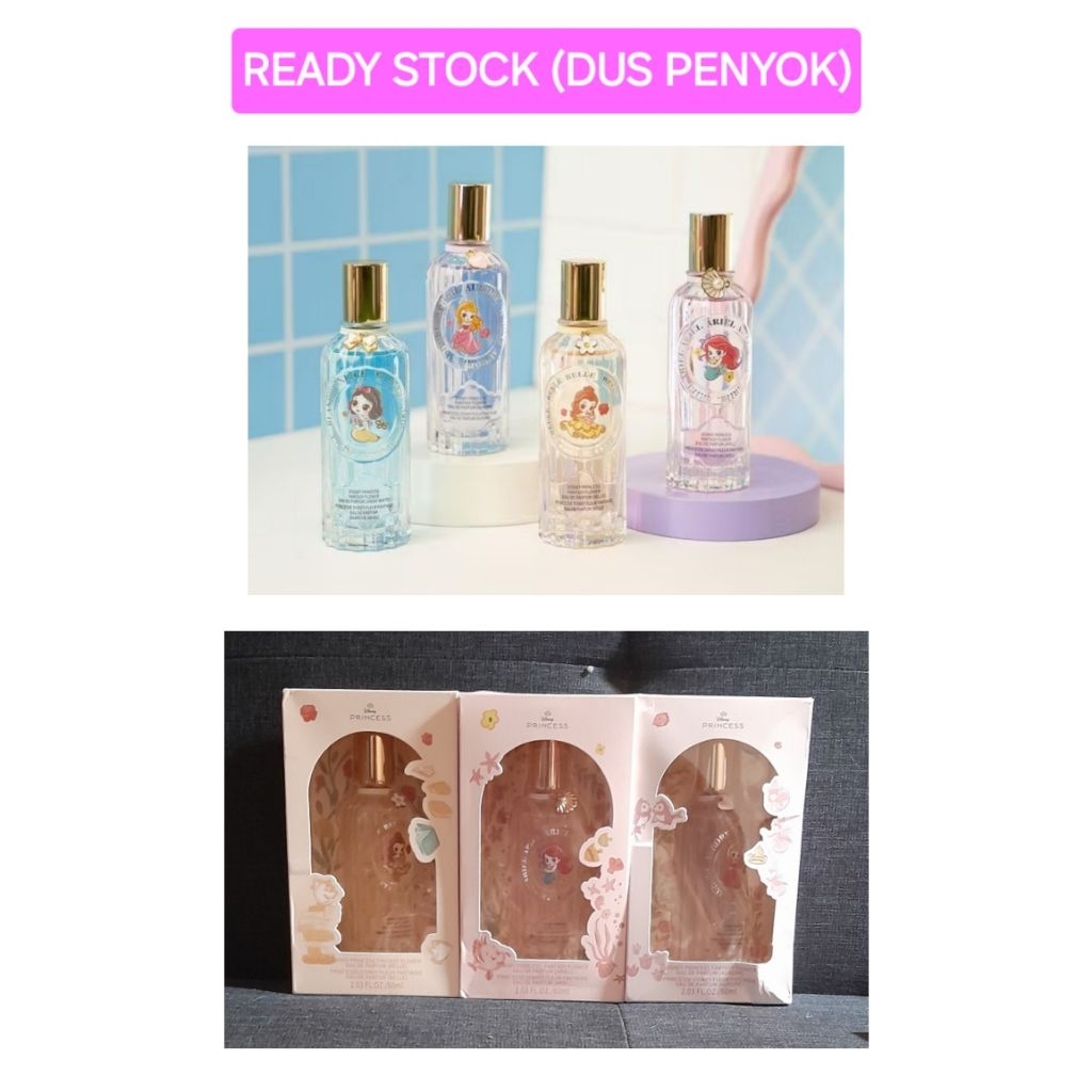 [READY STOCK / DUS PENYOK] Parfum Miniso Disney Princess Ariel Aurora 60 ml