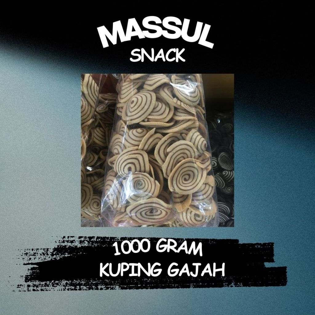 

[1000 gram] Kue Kuping Gajah Baru Snack Jajan Jadul