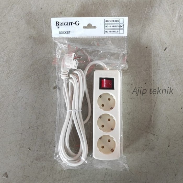 STOP KONTAK BRIGHT-G 3 LUBANG