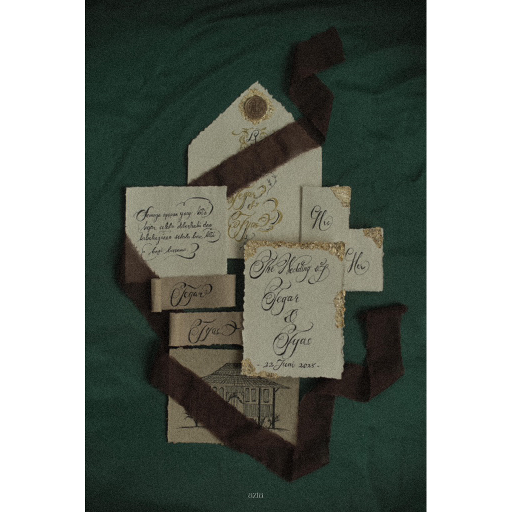 Wedding Calligraphy Keepsake | Keepsake Invitation Set