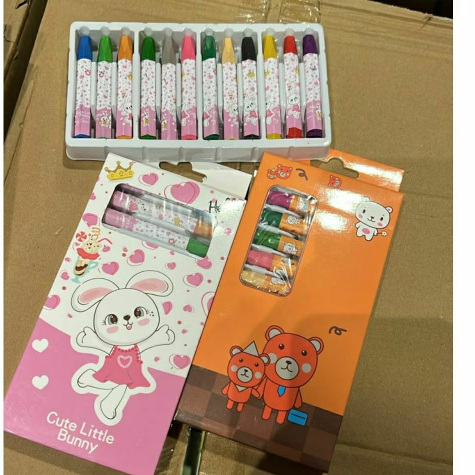 

Crayon 12 wrn motif anak lucu set lukis mewarnai hadiah anak