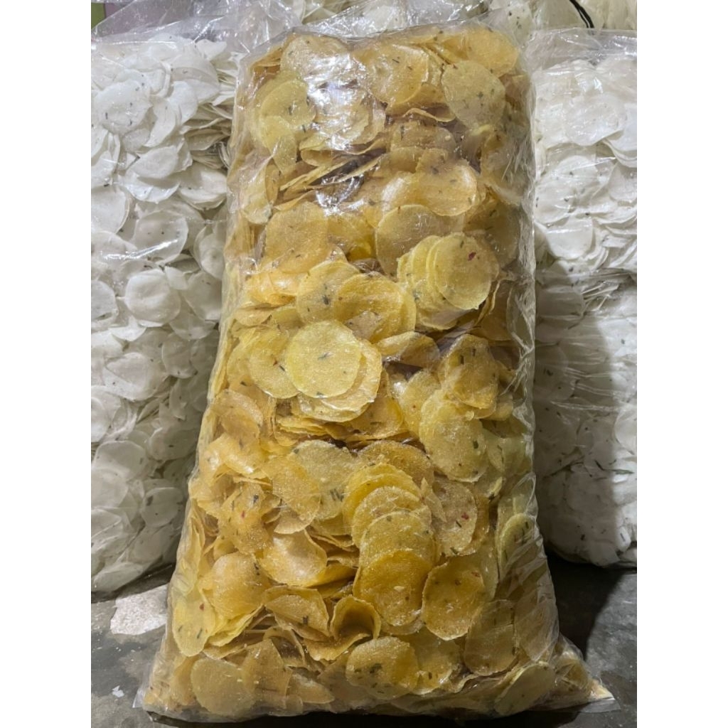 5 KG OPAK KOIN PEDAS OPAK SINGKONG BENTUK KOIN MENTAH SIAP GORENG