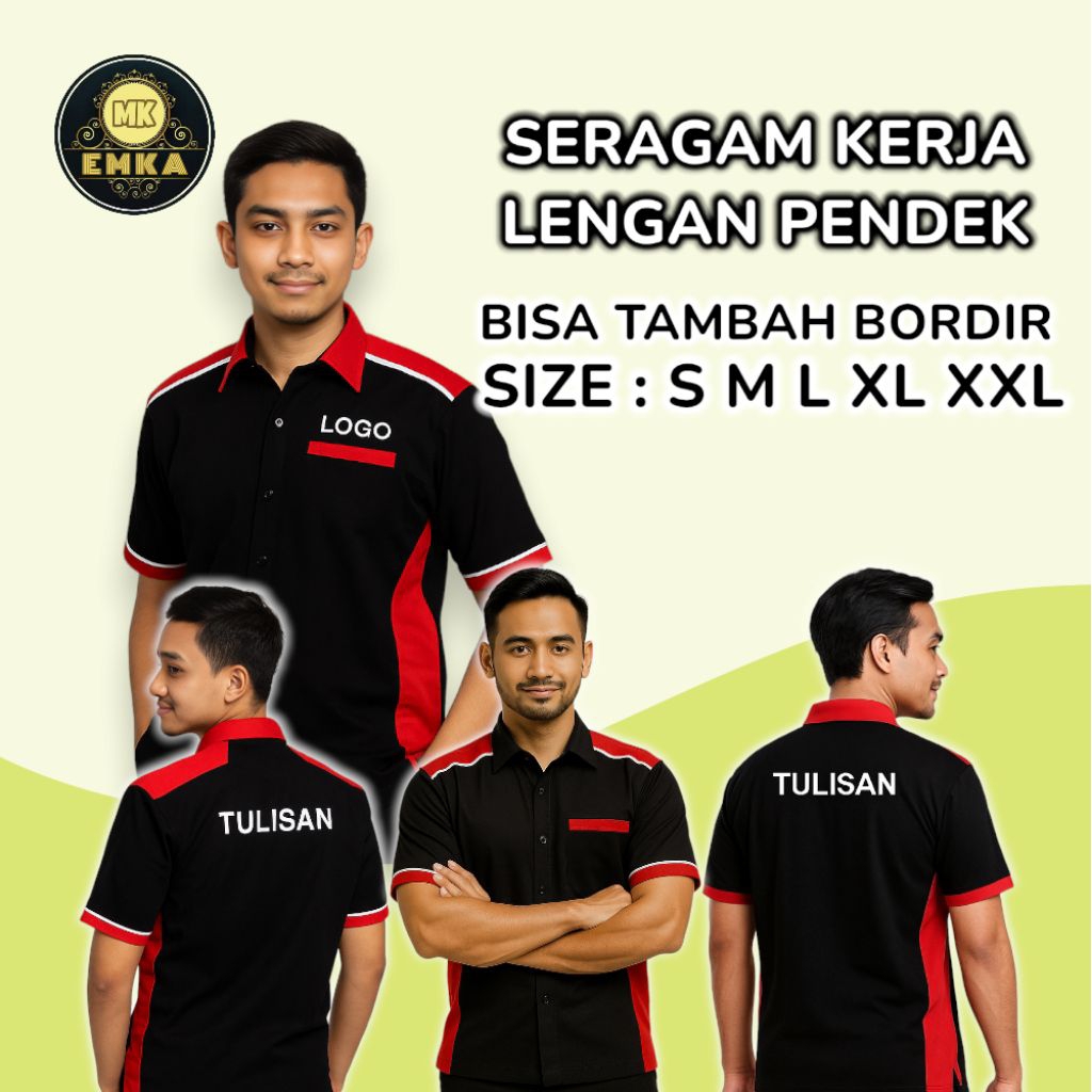 Kemeja Seragam Kerja Kantor PDH PDL LENGAN PENDEK