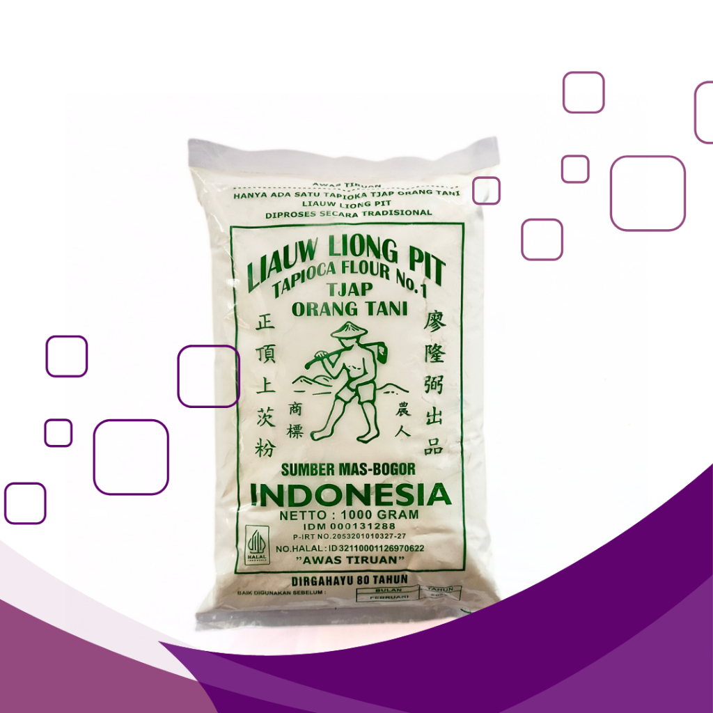 

Tepung Tapioka Liauw Liong Pit 1kg – Cap Orang Tani | Sagu Tani Halus Premium