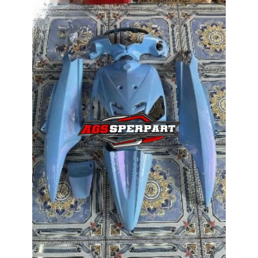 full sett cover full body halus yamaha mio sporty coustom warna biru langit