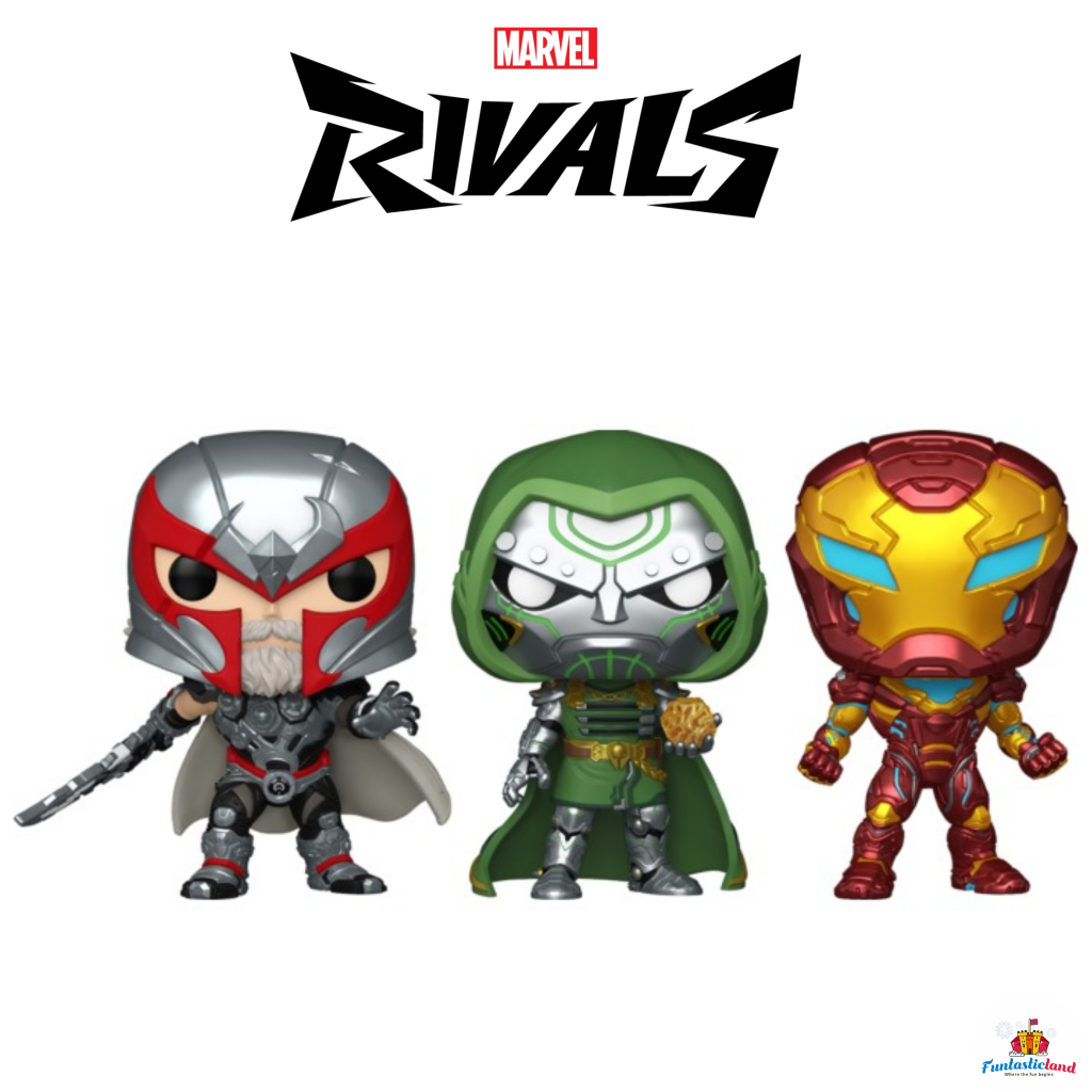 Funko Pop Set Promotion Marvel Rivals Team Up Pop - Doctor Domm, Magneto, Iron Man (Set Bundle 3pcs)