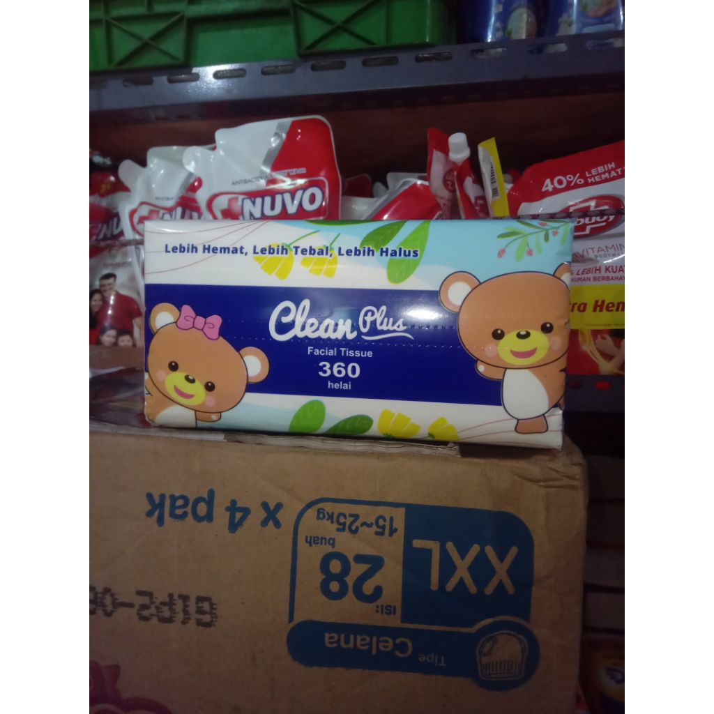 [ 1 karton ] clean plus facial tissue 180sheet tisu wajah 180sheet