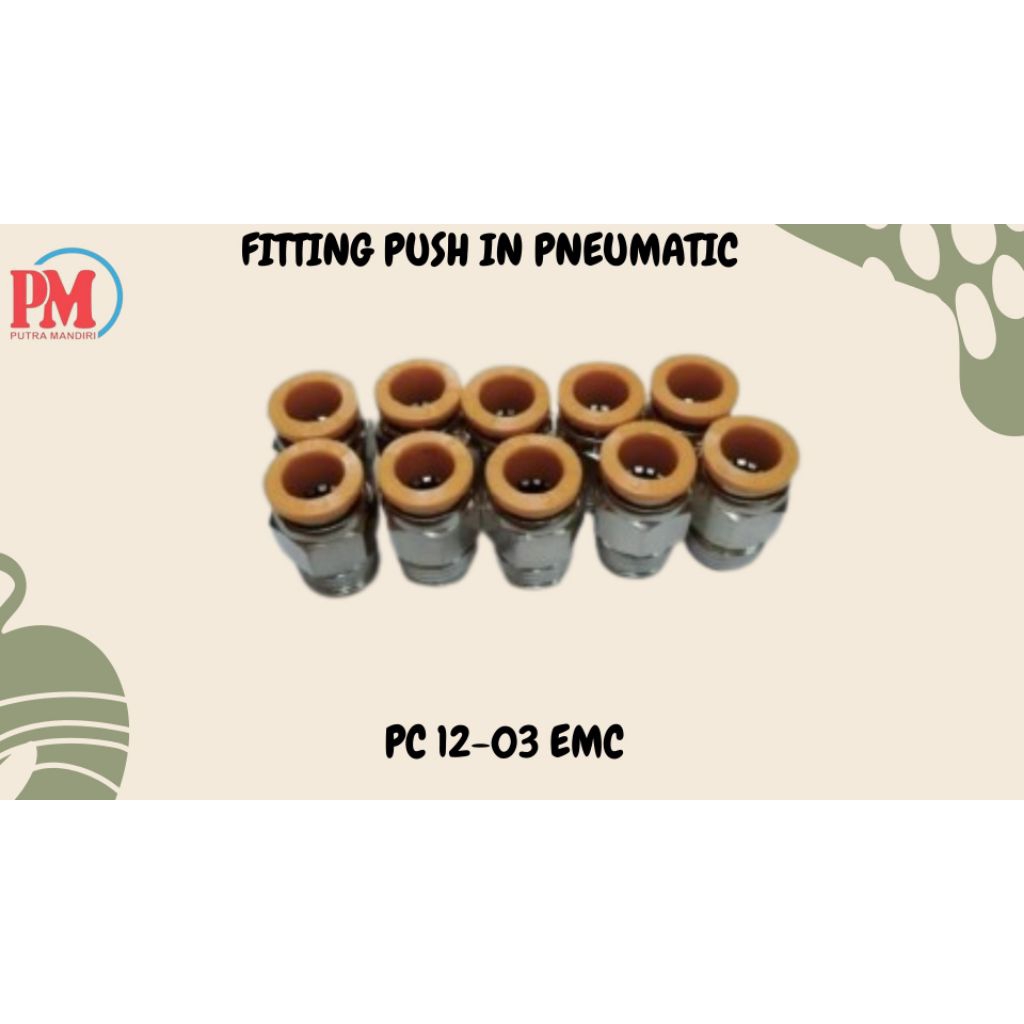 fitting push in Pneumatic EMC PC 12-03