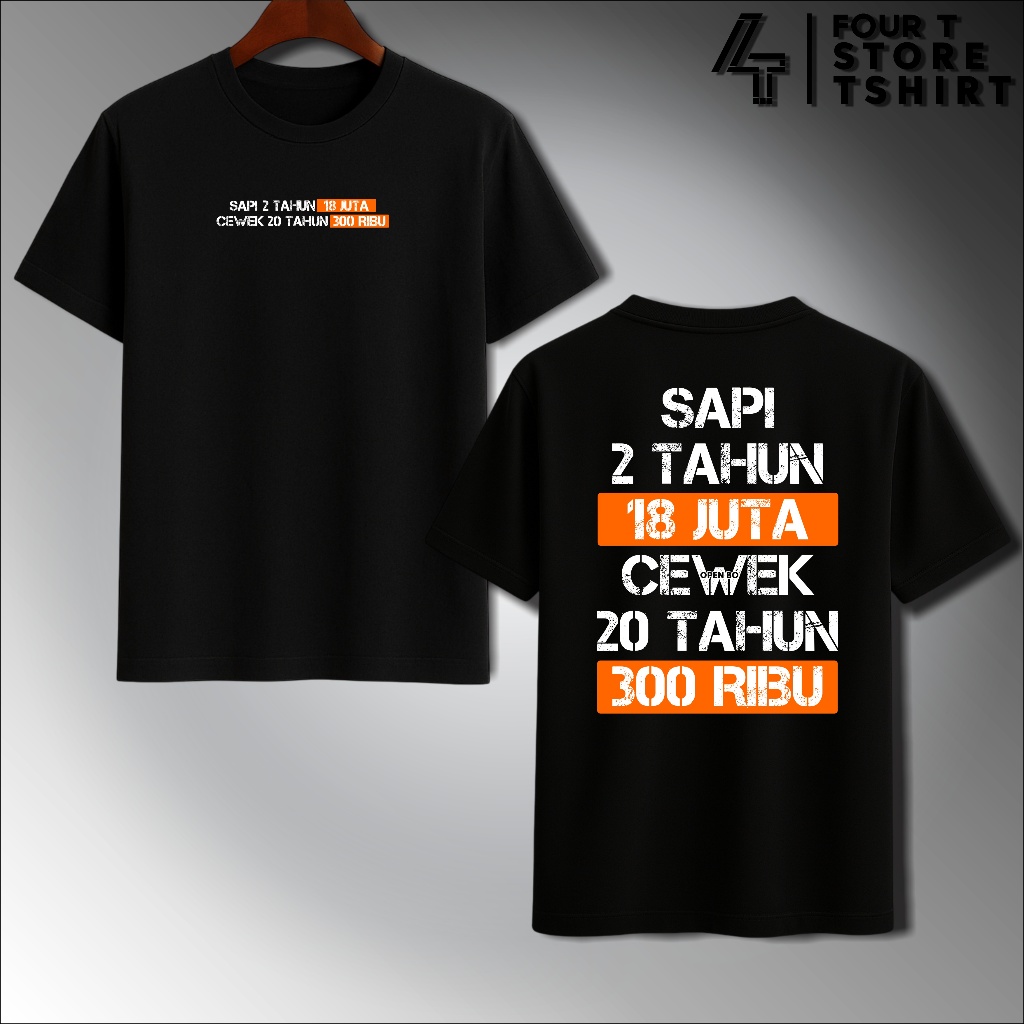 T-shirt Open Bo 300K Kaos Kata Kata Keren Katun Combed Lengan Pendek Distro Atasan Pria Wanita Lece