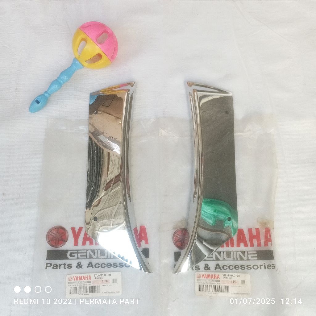 garnish aksesoris accessories variasi chrome crome krom cover tutup dek paru yamaha mio sporty mio l