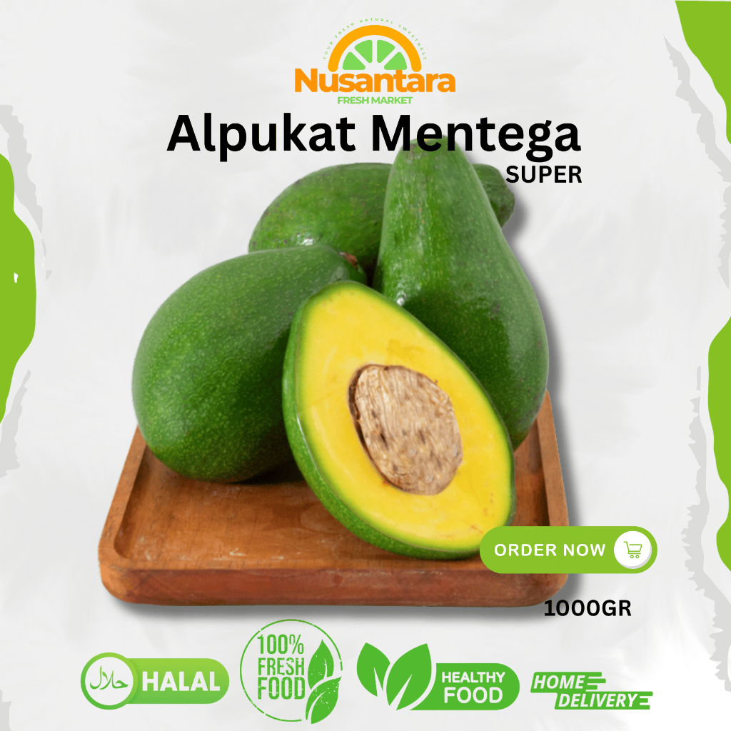 

Alpukat Mentega Super Segar 1 KG | Alpukat Mentega Bergaransi