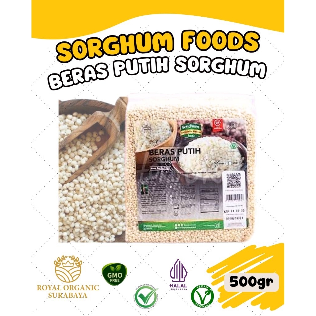 Beras Putih Sorgum 1kg Sorgum Foods, Non GMO, Vegan Friendly