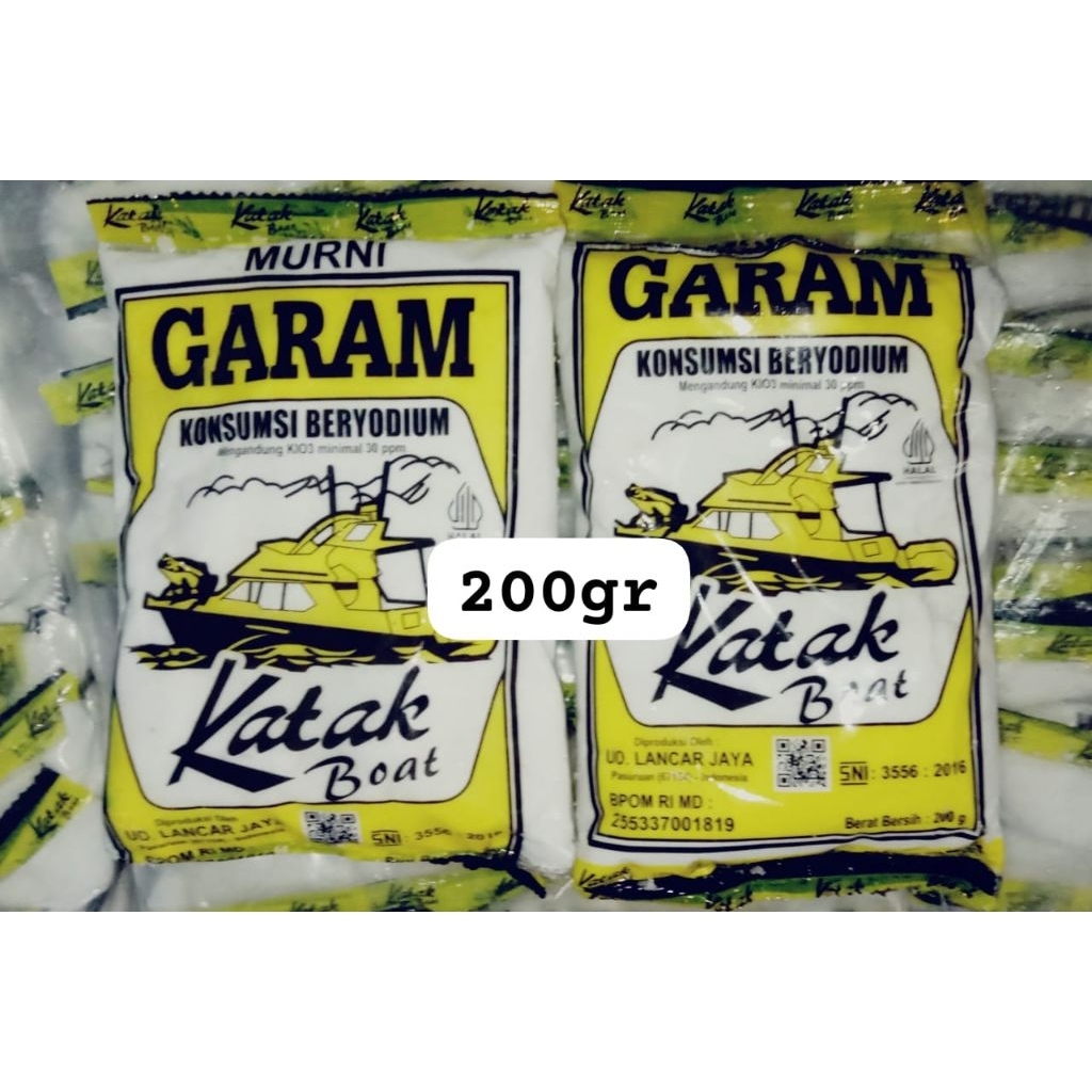 

Garam halus beryodium Asli Cap Katak Boat 200gr