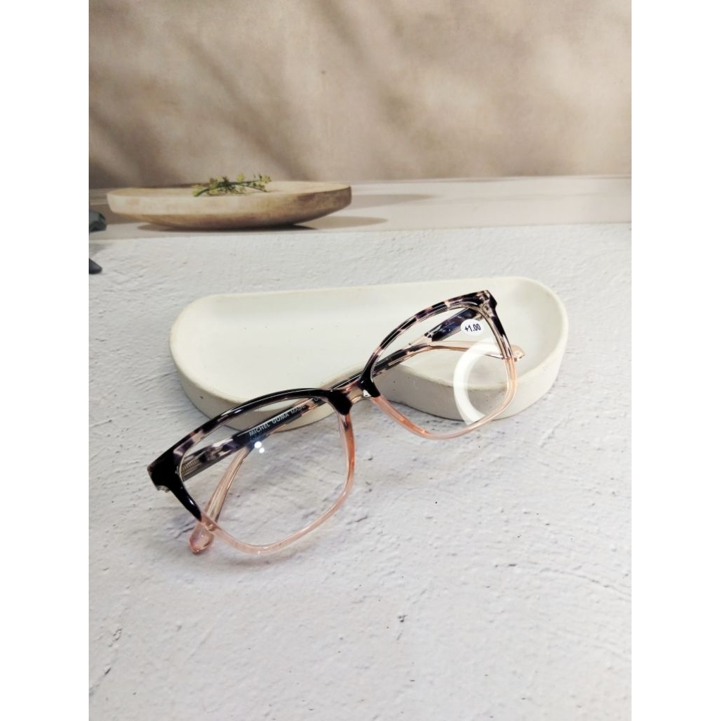 Kacamata Baca Dan Jalan Frame Cat Eye Leopard