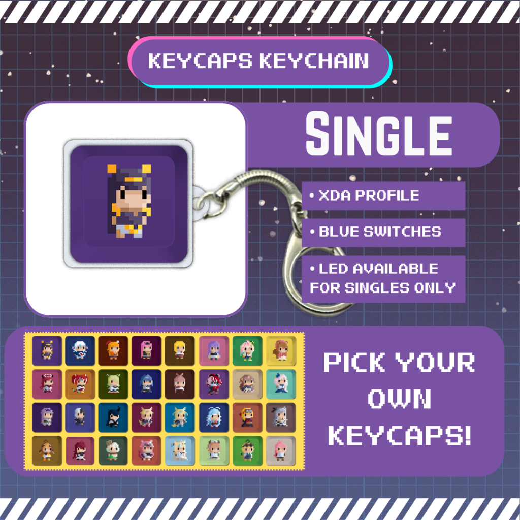 Keycaps Keychain Keyboard Fidget Toy HOLOLIVE VTUBER Ina'nis Gura Kiara Calliope Watson IRyS Baelz F