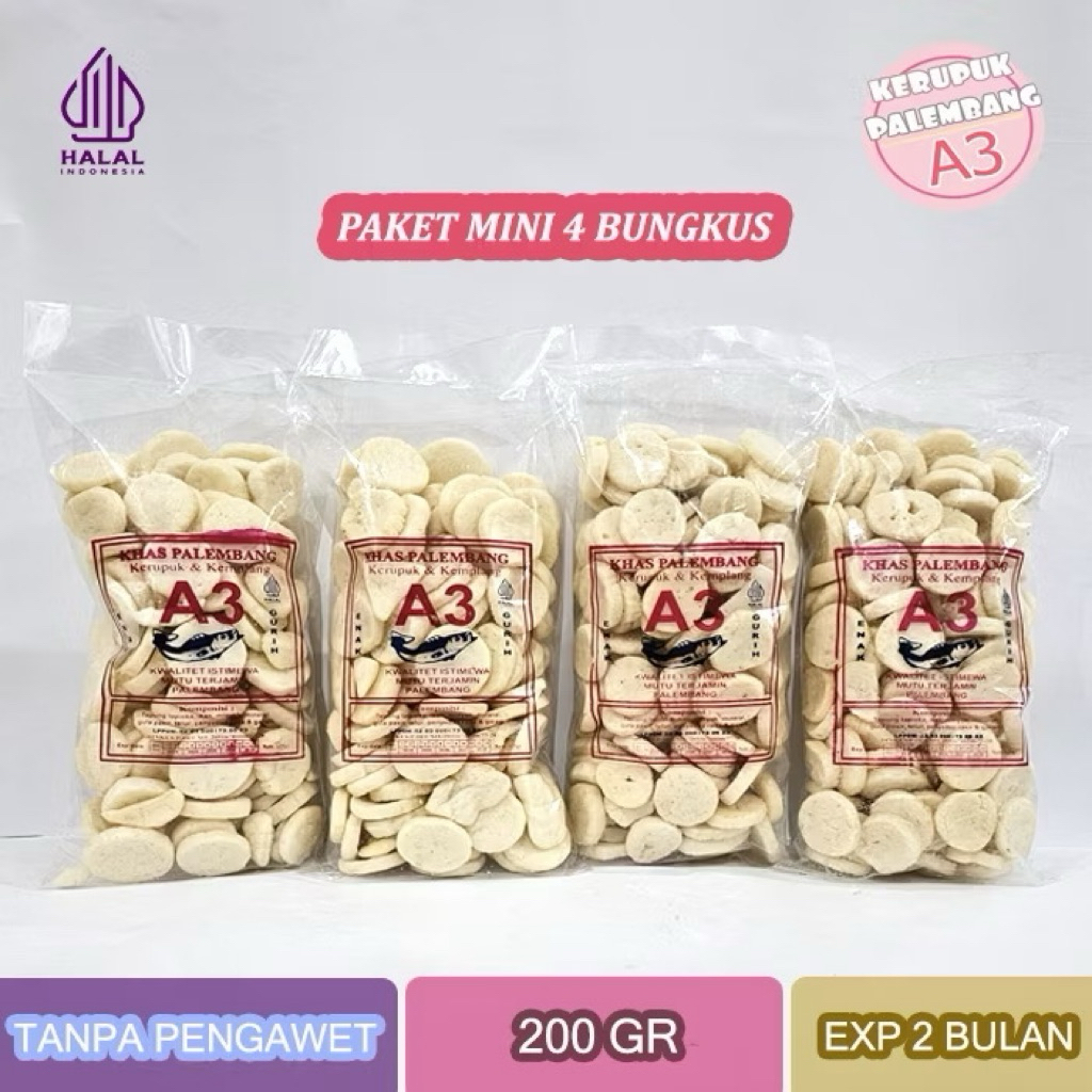

PAKET KEMPLANG PALEMBANG MINI SUPER 4 BUNGKUS 800GR