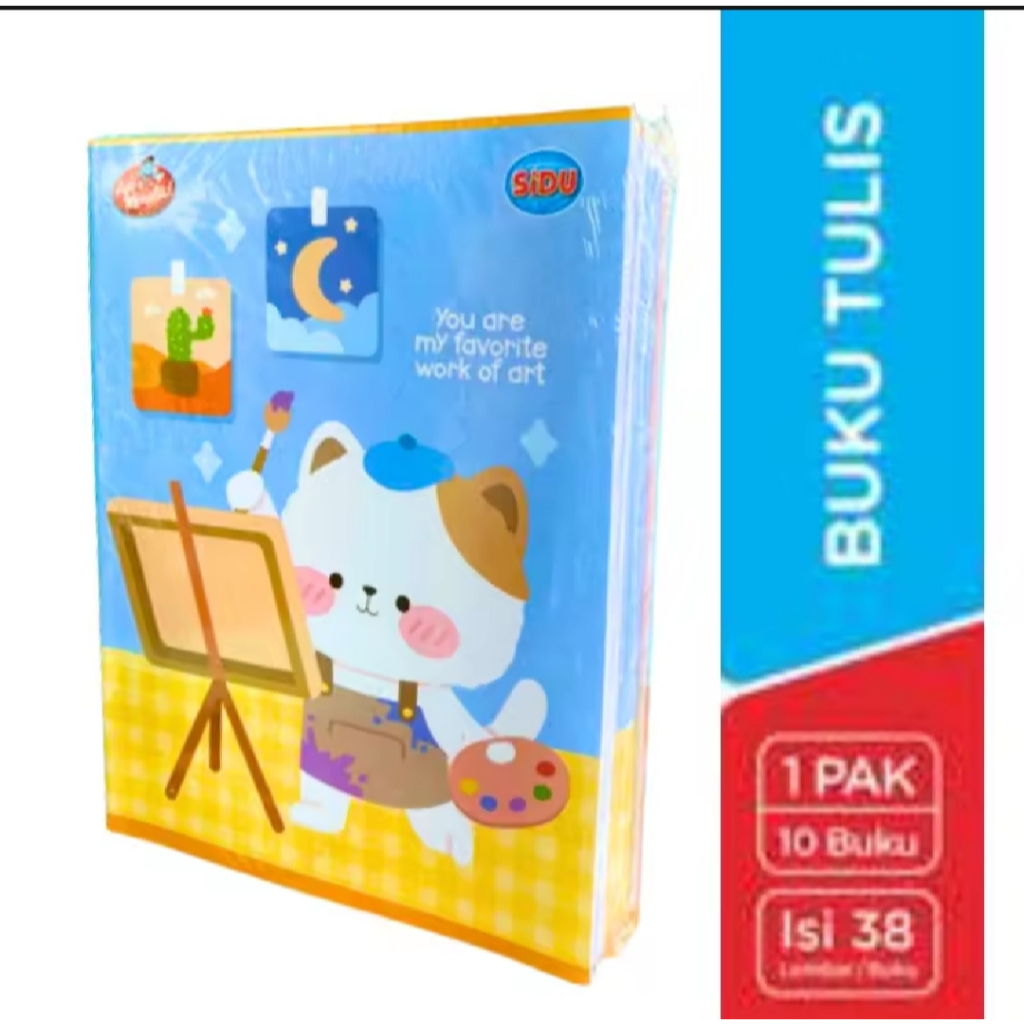 

Buku tulis sidu/sinar dunia 1 pck isi 5 buku 38 lembar
