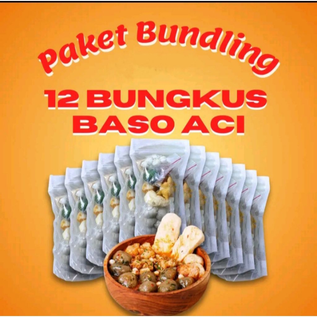 

PAKET BUNDING 12 BUNGKUS BASO ACI INSTAN SUPER HEMAT KALDU FOOD MAKANAN