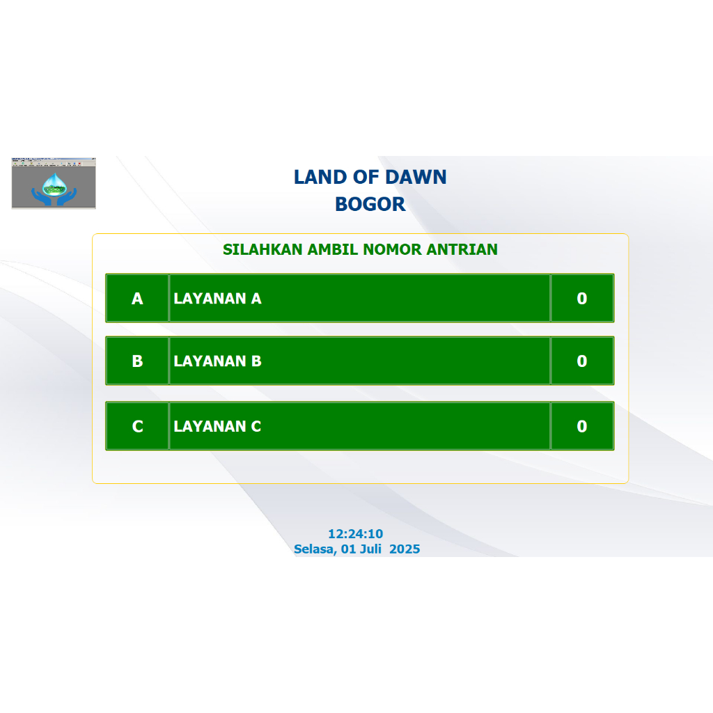 Software ANTRIAN 3 LAYANAN LOKET