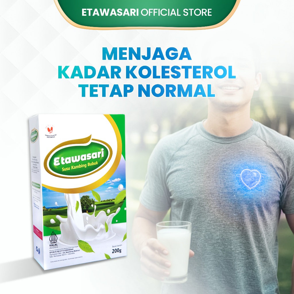 

Etawasari Susu Etawa Menjaga Kadar Kolesterol Tetap Normal 200 Gram