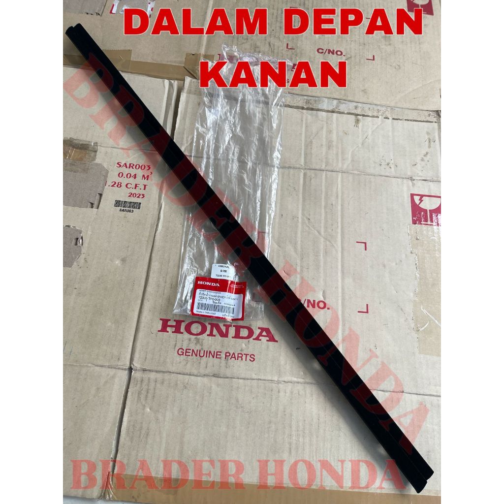 LIST PELIPIT KACA DALAM MOBIL BLUDUR MOLDING KARET PINTU ADA BULU BULU HALUS JAZZ GE8 S RS 2008 2009