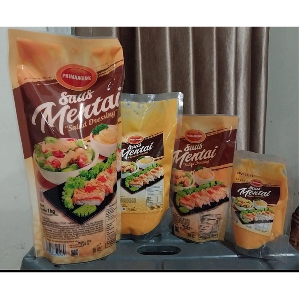 

Saus Mentai Prima Agung ukuran 1kg, 500gram, 250gram dan 100gram
