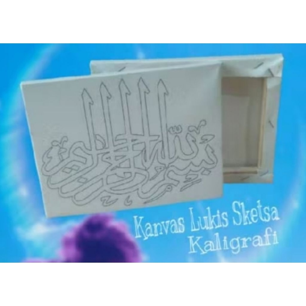 

Kanvas Lukis Sketsa kaligrafi ukuran 20x30