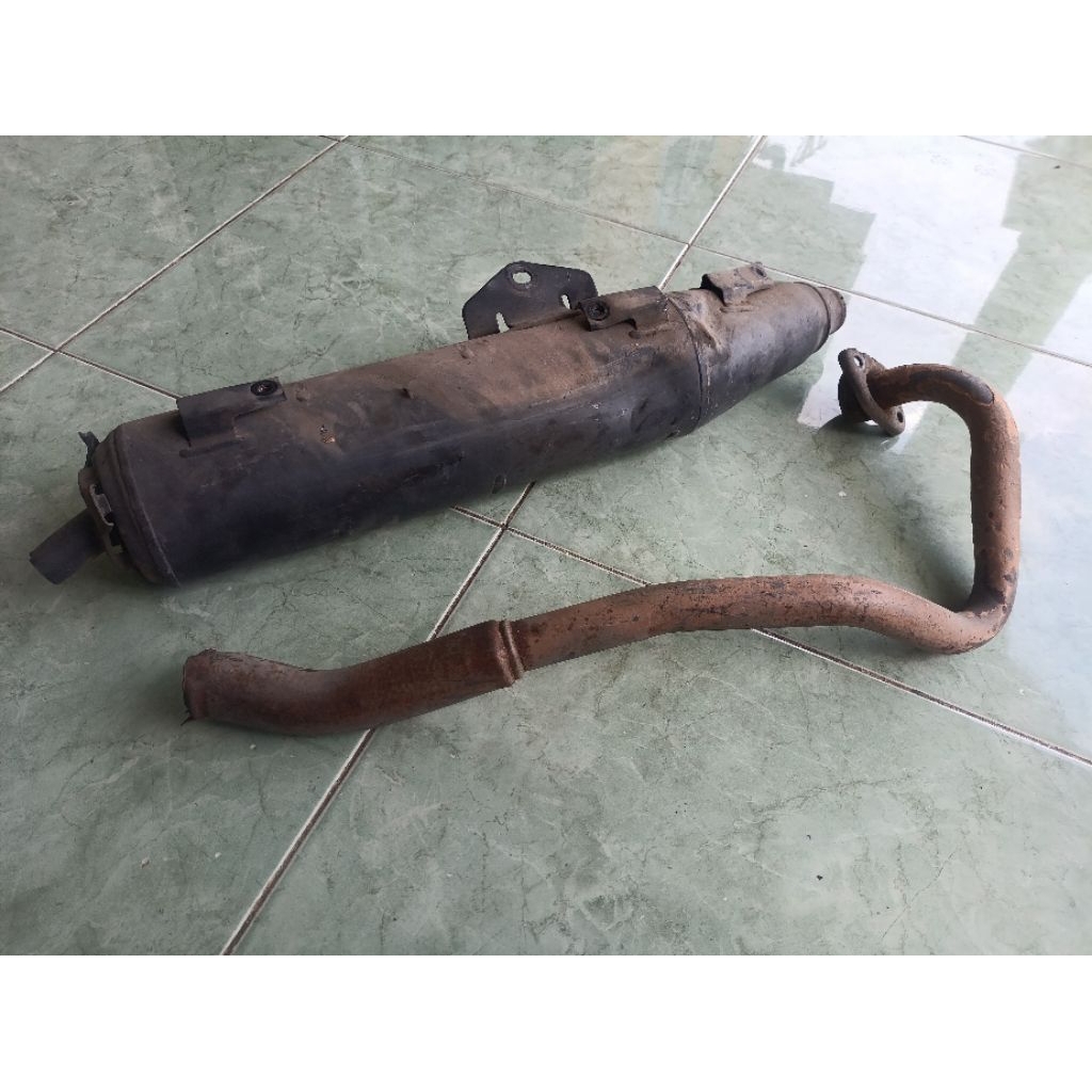 KNALPOT MX KING ORIGINAL STD BAHAN