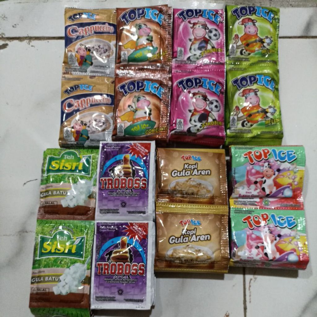 

top ice minuman serbuk isi 10 pcs/ renteng