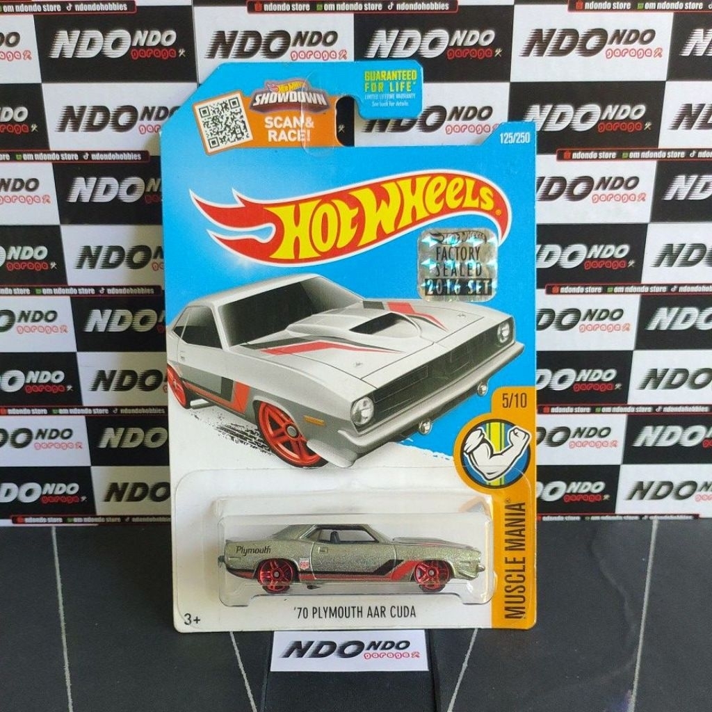Hot Wheels '70 Plymouth AAR Cuda ZAMAC - 2016 Factory Sealed [Walmart]
