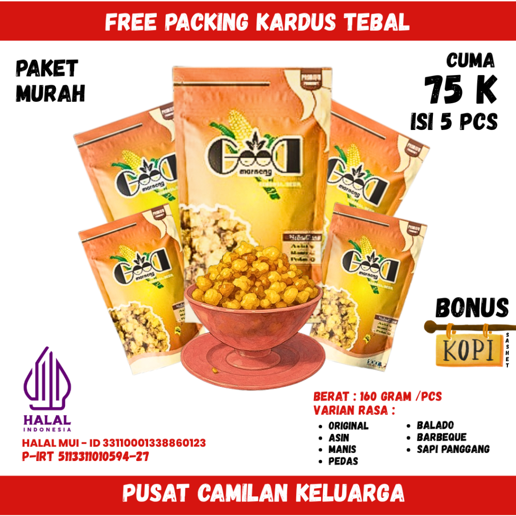 

Paket Murah Marning Jagung Super Crispy