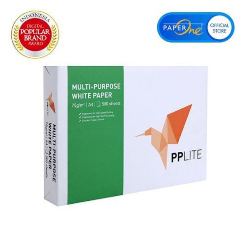 

PPLite Kertas HVS A4 Print Fotocopy 75 gsm - 1 Rim 500 kembar - Kertas Fotocopy & Print