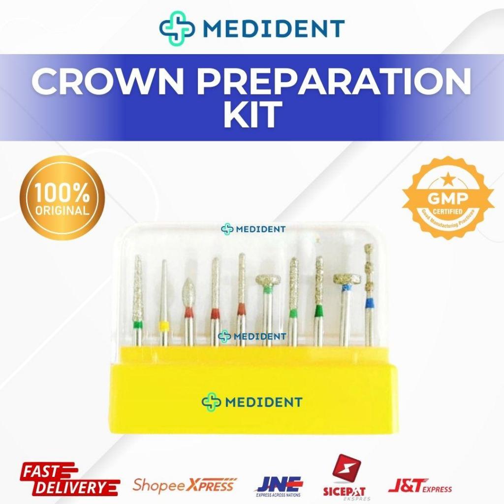 Crown Preparation Kit / Bur Preparasi Crown / Bur preparasi Veneer