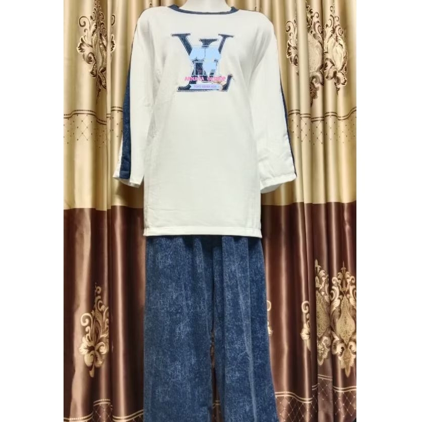 One set satu setel atasan dan celana panjang wanita one set premium fashion wanita terbaru