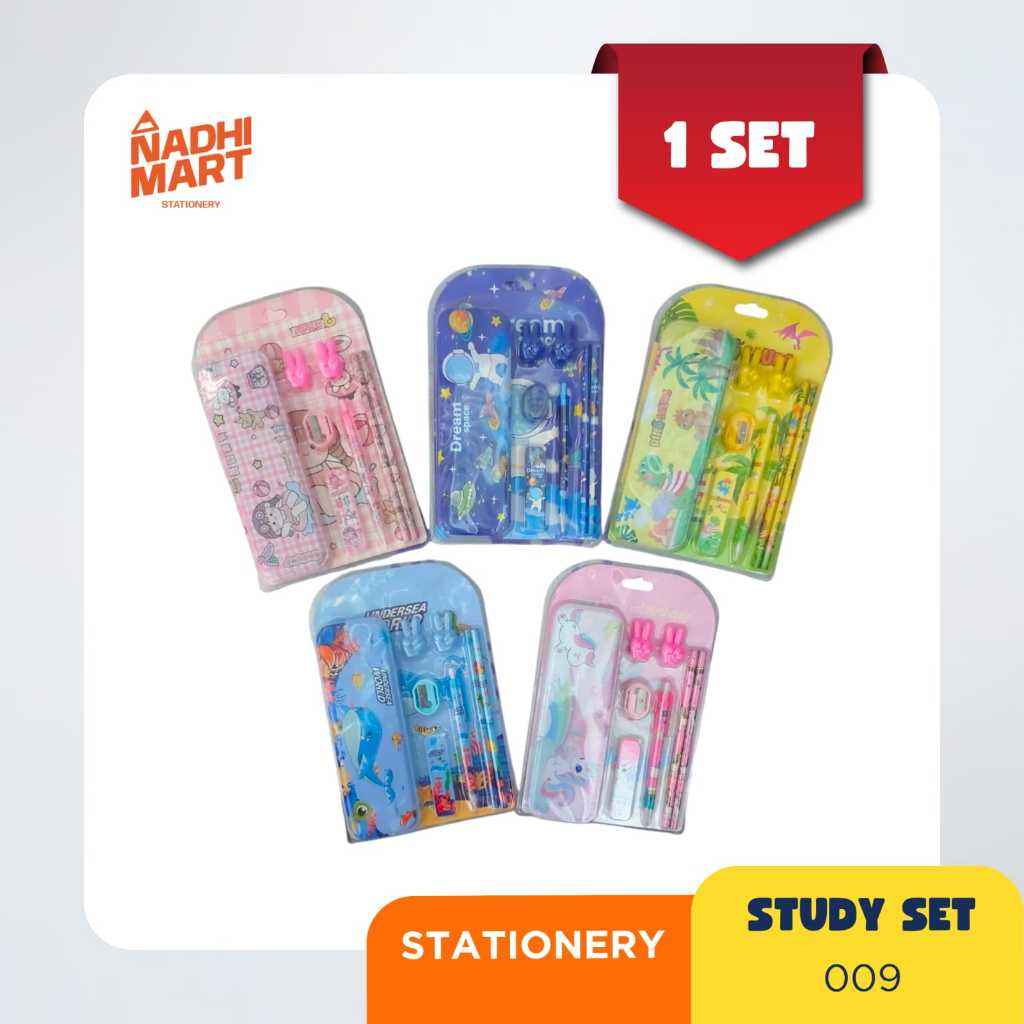 

STUDY SET 009 / SET ALAT TULIS SEKOLAH / STATIONERY SET ANAK / PAKET ALAT TULIS