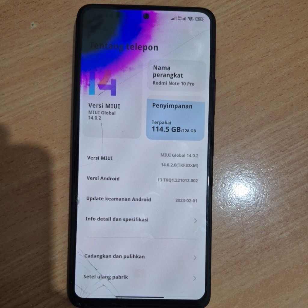 Hp Second Xiaomi Redmi Note 10 Pro