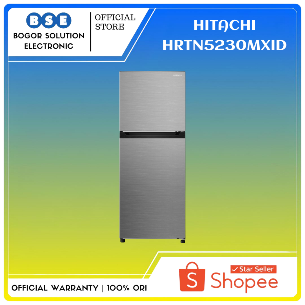 Hitachi HRTN5230MXID Kulkas Hitachi 2 Pintu Inverter Compressor 210 Liter