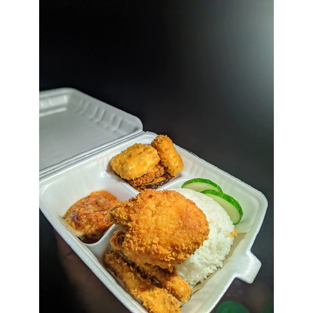 

Paket Nasi Ayam Krispi Tepung Panir