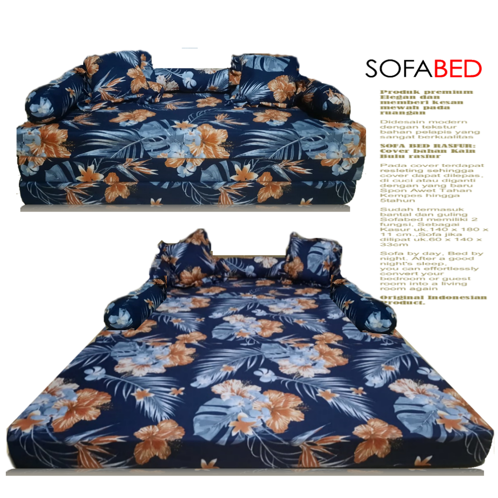 SofaBed lipat Kasur Busa yellow