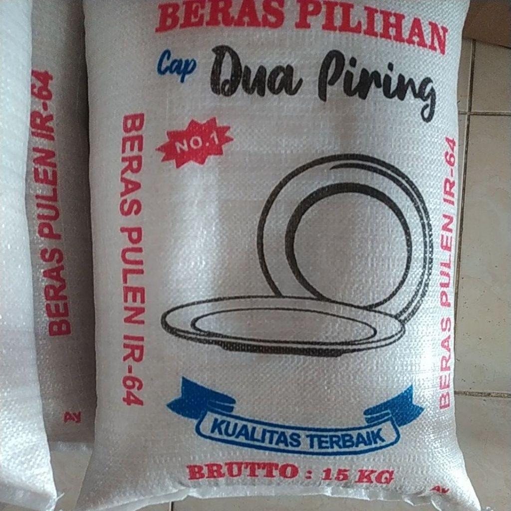 

Beras 15kg cap dua piring, Beras Putih, Beras Pulen, Beras Enak, Beras Murah