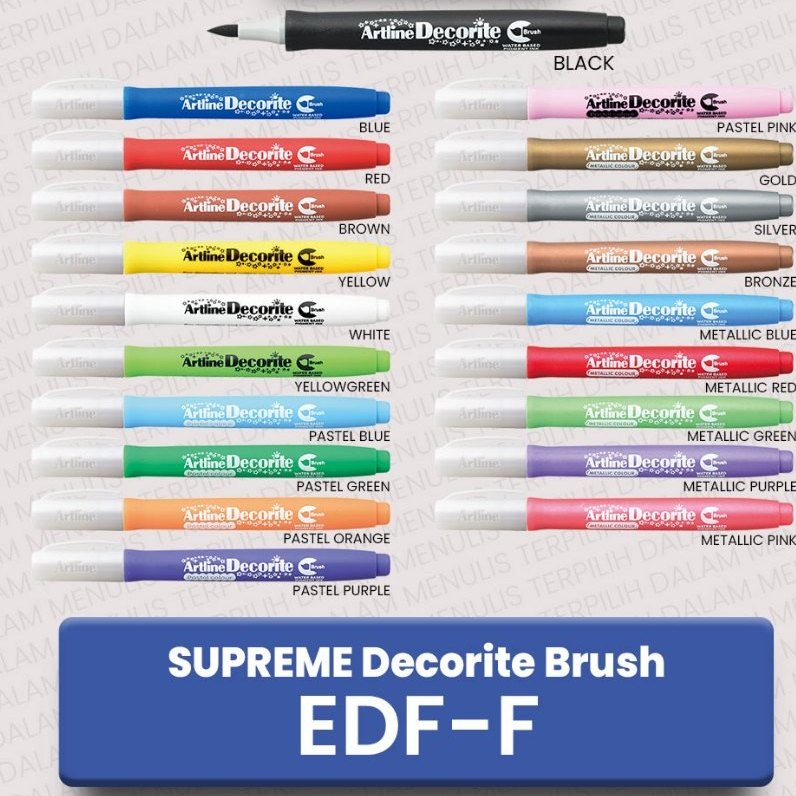 

ARTLINE Spidol Supreme Decorite Brush Marker EDF-F 2