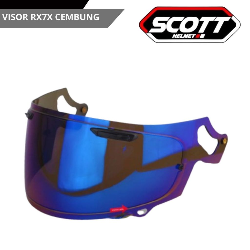Scott - Visor Osbe RX7X Cembung / Imitasi Blue