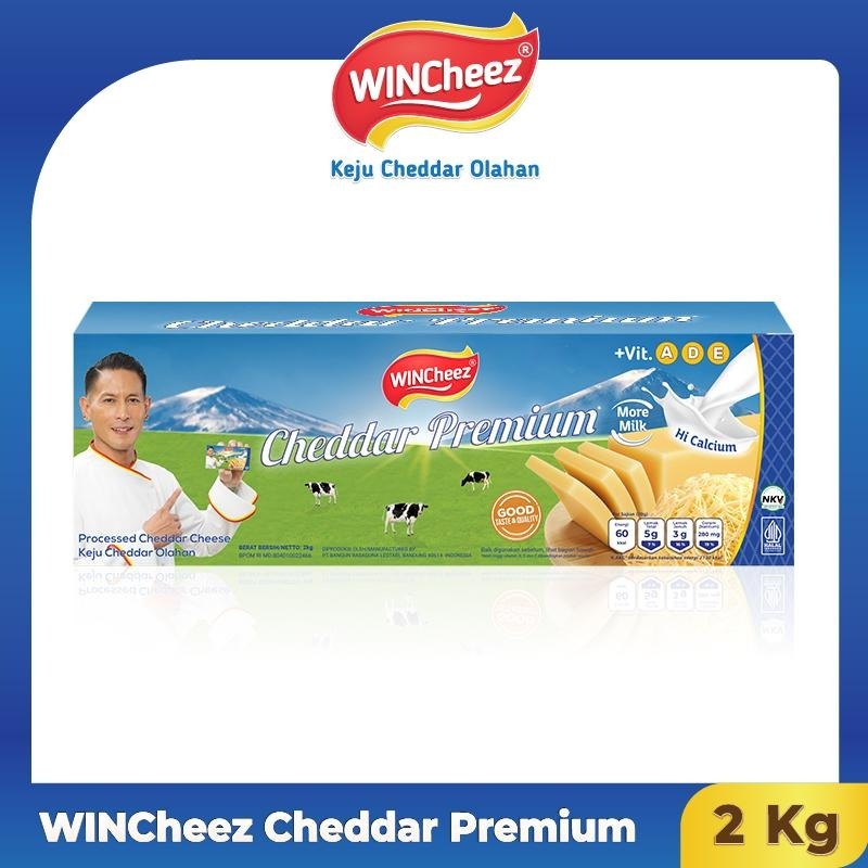 

wincheez cheddar premium 2kg - keju cheese cheddar olahan