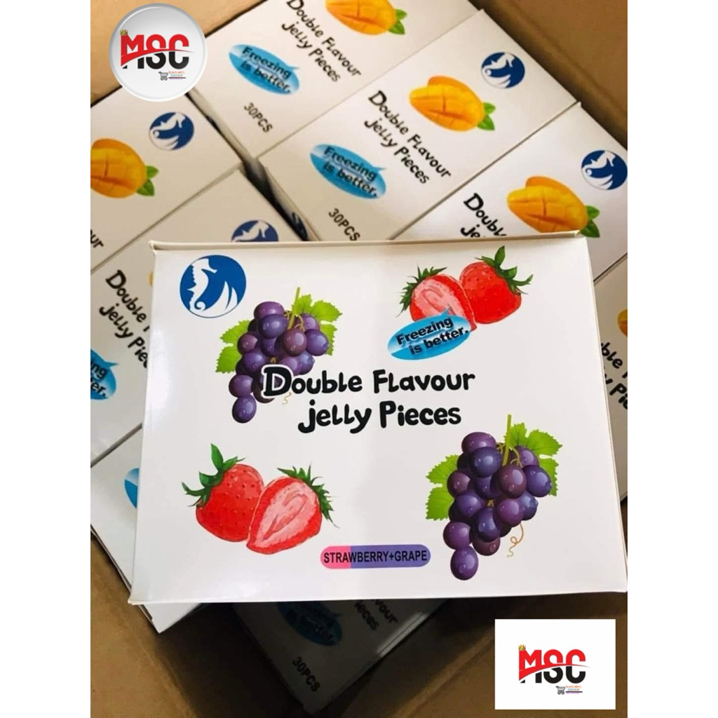 

Double Flavour Jelly Pieces Strawberry+Grape