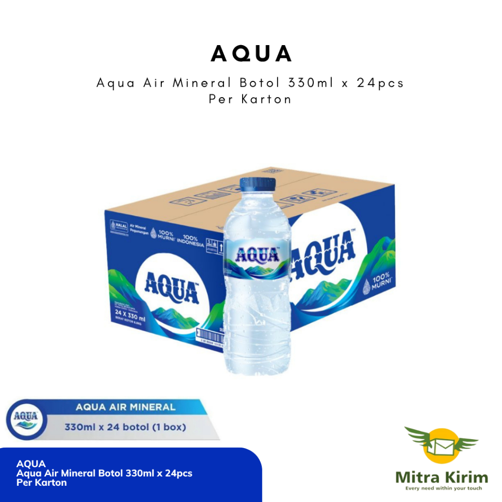 

Aqua Botol 330ml x 24pcs - Per Karton