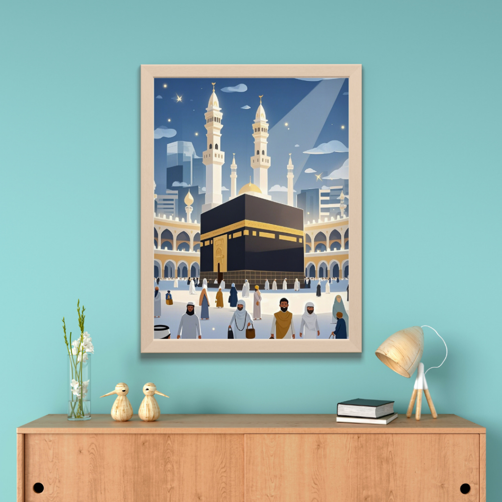 Gambar Pajangan Dinding Ka'bah Haji Hiasan Rumah