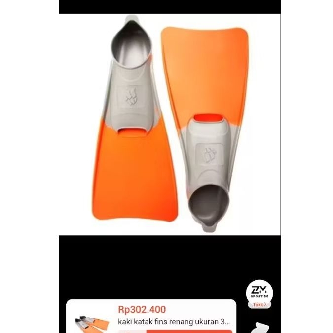Fins Sepatu Katak (bekas) preloved sepatu renang pemula madwave