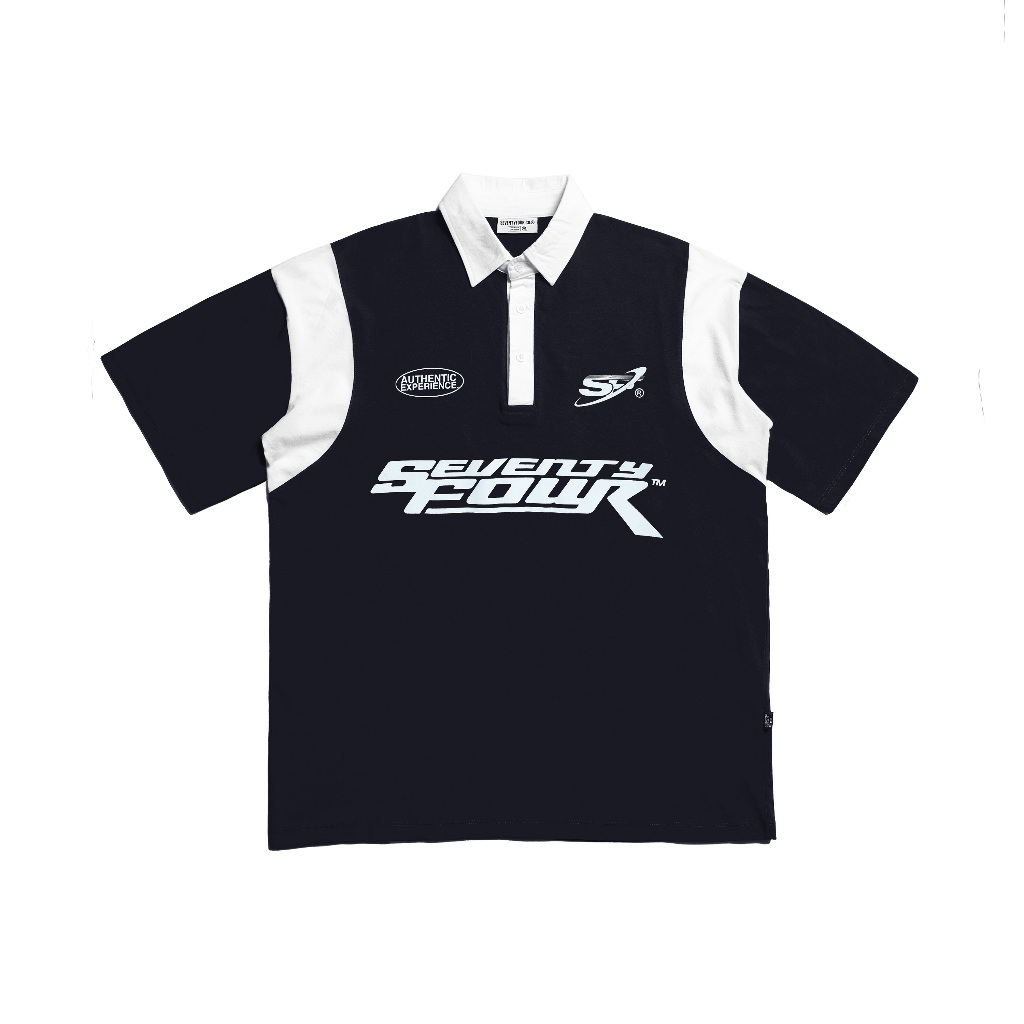 Seventyfour Rugby Polo Shirt Oversized LONEX Hitam